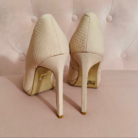 ALDO | Nude Faux Viper Skin Stiletto Heels - Picture 4 of 5